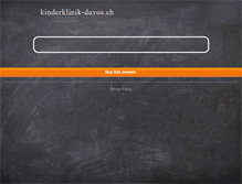 Tablet Screenshot of kinderklinik-davos.ch